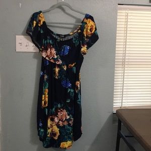 Off-the-shoulder mini dress